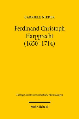 Nieder |  Ferdinand Christoph Harpprecht (1650-1714) | Buch |  Sack Fachmedien