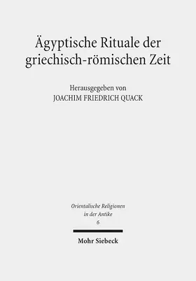 Quack |  Ägyptische Rituale der griechisch-römischen Zeit | Buch |  Sack Fachmedien