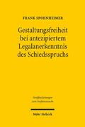 Spohnheimer |  Spohnheimer, F: Gestaltungsfreiheit | Buch |  Sack Fachmedien