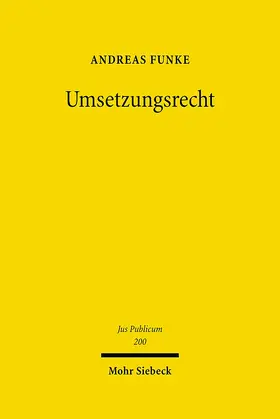 Funke |  Umsetzungsrecht | Buch |  Sack Fachmedien