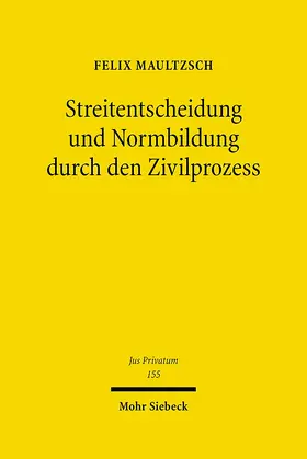 Maultzsch |  Maultzsch, F: Streitentscheidung und Normbildung | Buch |  Sack Fachmedien