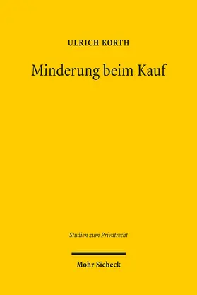 Korth |  Minderung beim Kauf | Buch |  Sack Fachmedien