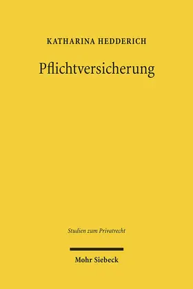 Hedderich |  Pflichtversicherung | Buch |  Sack Fachmedien
