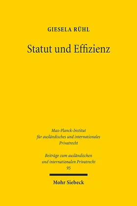 Rühl |  Statut und Effizienz | Buch |  Sack Fachmedien