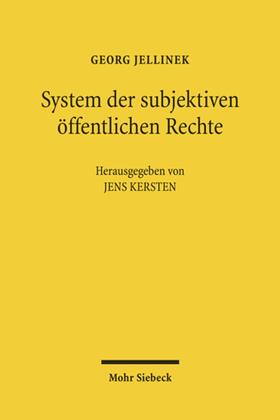 Jellinek / Kersten |  System der subjektiven öffentlichen Rechte | Buch |  Sack Fachmedien