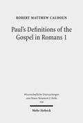 Calhoun |  Paul's Definitions of the Gospel in Romans 1 | Buch |  Sack Fachmedien