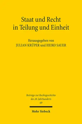 Krüper / Sauer |  Staat und Recht in Teilung und Einheit | Buch |  Sack Fachmedien