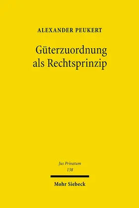 Peukert |  Güterzuordnung als Rechtsprinzip | eBook | Sack Fachmedien