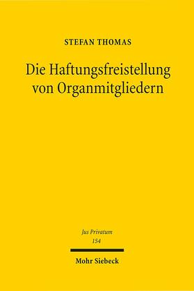 Thomas | Die Haftungsfreistellung von Organmitgliedern | E-Book | sack.de