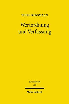 Rensmann |  Wertordnung und Verfassung | eBook | Sack Fachmedien