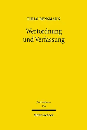 Rensmann |  Wertordnung und Verfassung | eBook | Sack Fachmedien