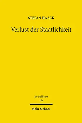 Haack |  Verlust der Staatlichkeit | eBook | Sack Fachmedien