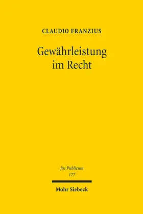 Franzius |  Gewährleistung im Recht | eBook | Sack Fachmedien