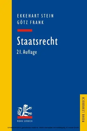 Frank / Stein |  Staatsrecht | eBook | Sack Fachmedien