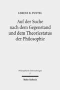 Puntel |  Auf der Suche nach dem Gegenstand und dem Theoriestatus der Philosophie | eBook | Sack Fachmedien