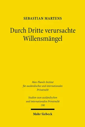 Martens |  Durch Dritte verursachte Willensmängel | eBook | Sack Fachmedien