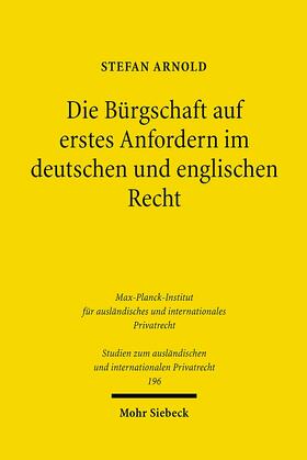 Arnold | Die Bürgschaft auf erstes Anfordern im deutschen und englischen Recht | E-Book | sack.de