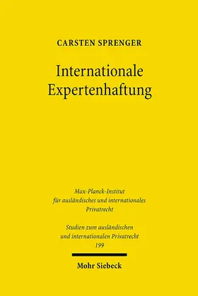 Sprenger |  Internationale Expertenhaftung | eBook | Sack Fachmedien