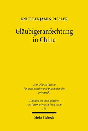 Pißler |  Gläubigeranfechtung in China | eBook | Sack Fachmedien