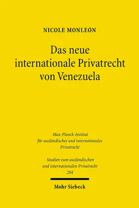 Monleón |  Das neue internationale Privatrecht von Venezuela | eBook | Sack Fachmedien