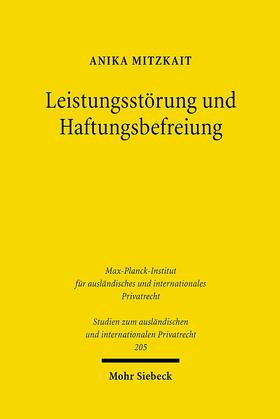 Mitzkait | Leistungsstörung und Haftungsbefreiung | E-Book | sack.de