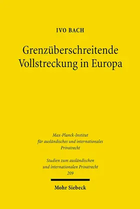 Bach | Grenzüberschreitende Vollstreckung in Europa | E-Book | sack.de
