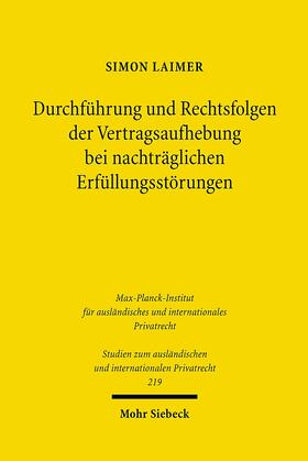 Laimer | Durchführung und Rechtsfolgen der Vertragsaufhebung bei nachträglichen Erfüllungsstörungen | E-Book | sack.de