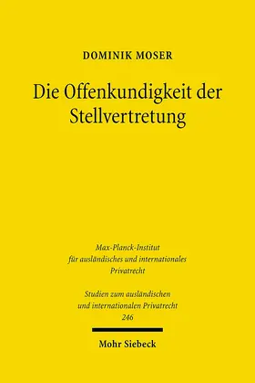 Moser |  Die Offenkundigkeit der Stellvertretung | eBook | Sack Fachmedien