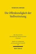 Moser |  Die Offenkundigkeit der Stellvertretung | eBook | Sack Fachmedien