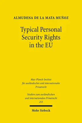 Mata Munoz |  Typical Personal Security Rights in the EU | eBook | Sack Fachmedien