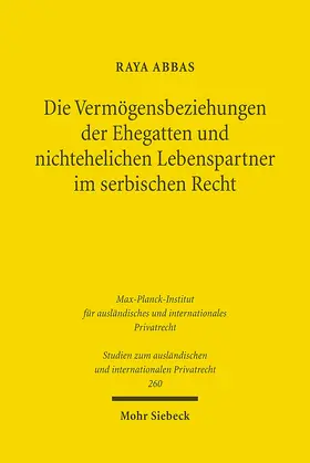 Abbas | Die Vermögensbeziehungen der Ehegatten und nichtehelichen Lebenspartner im serbischen Recht | E-Book | sack.de