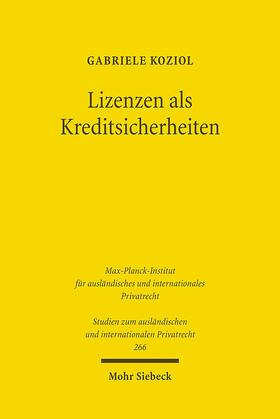 Koziol | Lizenzen als Kreditsicherheiten | E-Book | sack.de