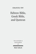 Tov |  Hebrew Bible, Greek Bible, and Qumran | eBook | Sack Fachmedien