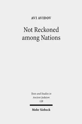 Avidov |  Not Reckoned among Nations | eBook | Sack Fachmedien