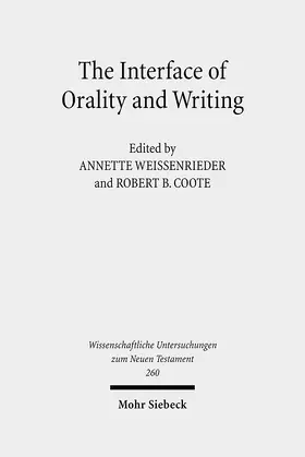 Coote / Weissenrieder | The Interface of Orality and Writing | E-Book | sack.de