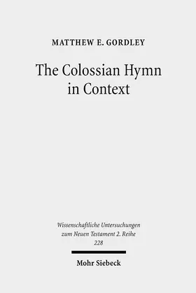 Gordley |  The Colossian Hymn in Context | eBook | Sack Fachmedien