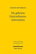 Beyerbach |  Die geheime Unternehmensinformation | Buch |  Sack Fachmedien