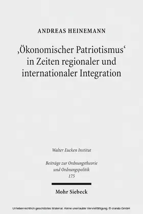 Heinemann |  'Ökonomischer Patriotismus' in Zeiten regionaler und internationaler Integration | eBook | Sack Fachmedien