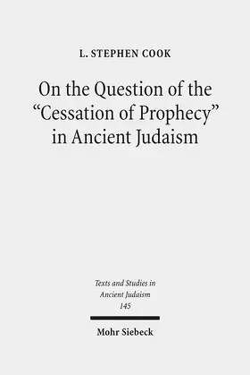 Cook |  On the Question of the "Cessation of Prophecy" in Ancient Judaism | eBook | Sack Fachmedien