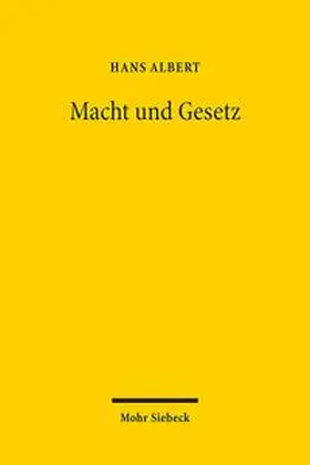 Albert |  Macht und Gesetz | Buch |  Sack Fachmedien