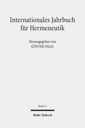 Figal |  Internationales Jahrbuch für Hermeneutik | Buch |  Sack Fachmedien