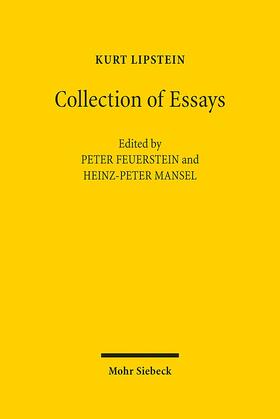 Lipstein / Feuerstein / Mansel | Collection of Essays | Buch | 978-3-16-152062-4 | sack.de