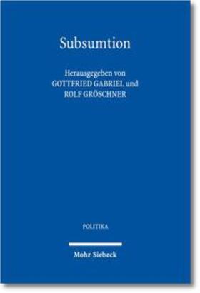 Gabriel / Gröschner |  Subsumtion | Buch |  Sack Fachmedien