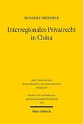 Deißner |  Interregionales Privatrecht in China | Buch |  Sack Fachmedien
