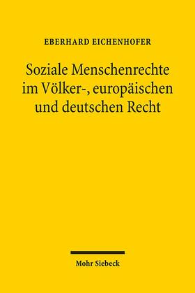 Eichenhofer |  Soziale Menschenrechte im Völker-, europäischen und deutschen Recht | Buch |  Sack Fachmedien