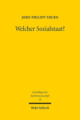 Thurn |  Welcher Sozialstaat? | Buch |  Sack Fachmedien