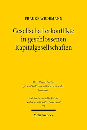 Wedemann | Gesellschafterkonflikte in geschlossenen Kapitalgesellschaften | Buch | 978-3-16-152540-7 | sack.de