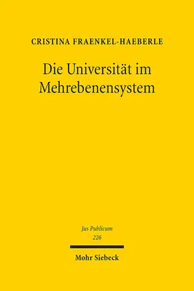 Fraenkel-Haeberle |  Die Universität im Mehrebenensystem | eBook | Sack Fachmedien