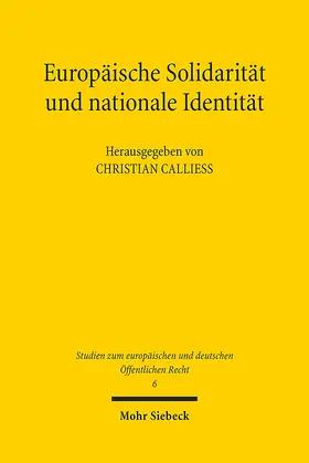 Calliess |  Europäische Solidarität und nationale Identität | Buch |  Sack Fachmedien