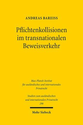 Bareiß | Pflichtenkollisionen im transnationalen Beweisverkehr | E-Book | sack.de